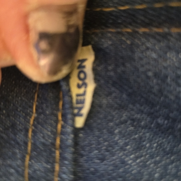 Vtg 70s Nelson blue jean denim fleece shearling vest - Picture 8 of 11